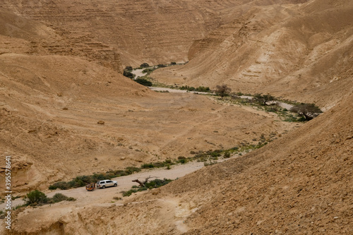 wadi Parak valley in a cloudy day.