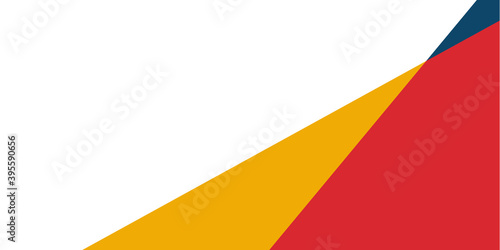 Simple red blue yellow geometric triangle background
