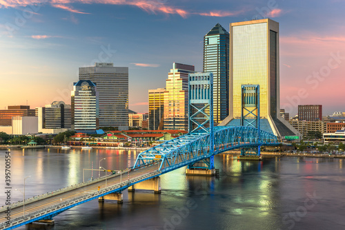 Jacksonville, Floryda, USA panoramę miasta w centrum miasta