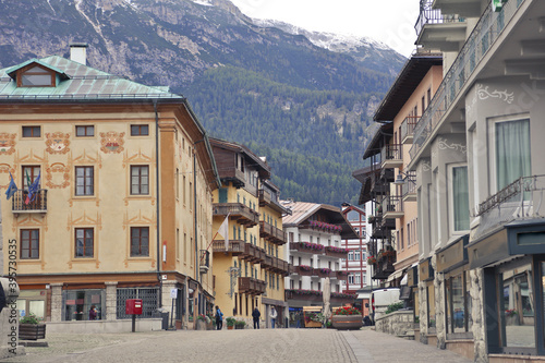 historic center of cortina d'ampezzo, veneto, italy