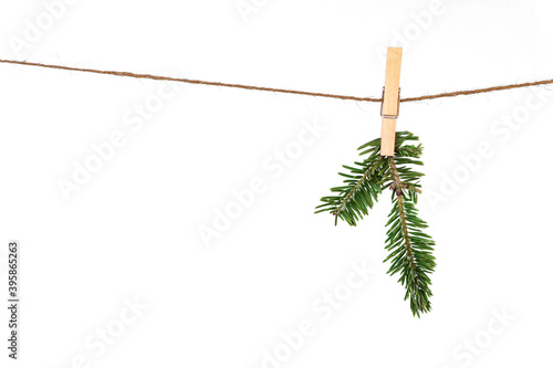 Decorate a fir branche. A simple Christmas. Saved Christmas. もみの木を飾る。質素なクリスマス。節約したクリスマス