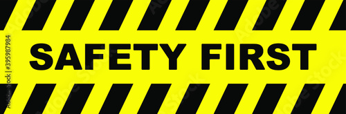 safety first sign. vector icon 
