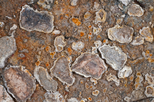 Sulfur deposit pattern at Naturalistic Park of Biancane near Monterotondo Marittimo, Tuscany, Italy.