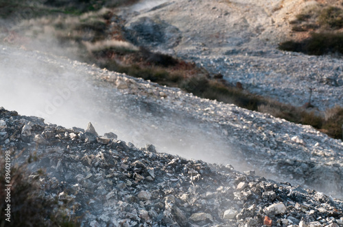 Fumaroles at Monterotondo marittimo, Italy.