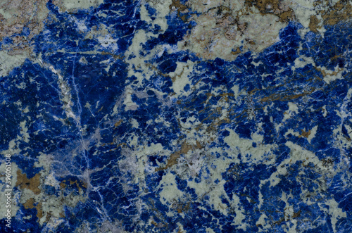 Azul Bahia, Blue Bahia, blue granite, blue marble. Texture. Close-up.