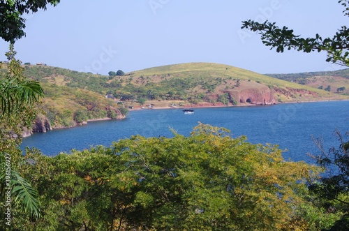 Landscape on lake Tanganyika in Tanzania