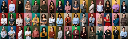 Group of 6 beautiful commercial women laughing