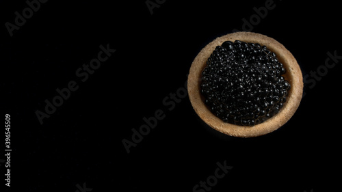  black caviar on a black background