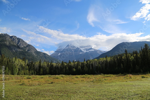 Panorama with Mount Robson in the background, Canada
