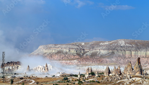 Photo bright beautiful mountains in Cappadocia