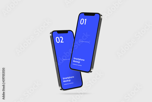 Smartphone Mockup | Fully Editable File, Replaceable Screen, Separated Shadow and Background | 6k Resolution | Help File
