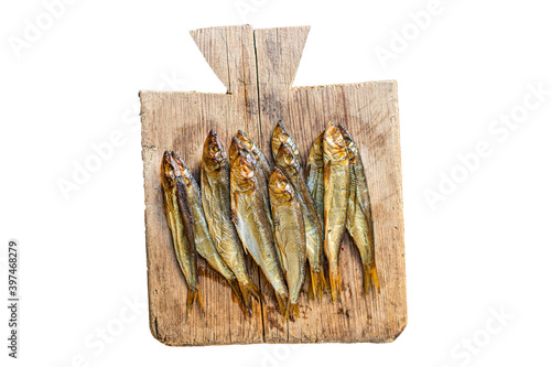 fish sardine sprats smoked or salted seafood mackerel omega-3 on the table tasty top view copy space for text food background rustic diet pescetarian