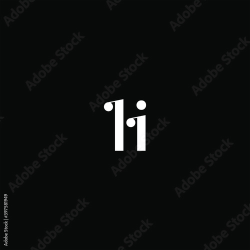 L I letter logo abstract design on black color background. li monogram