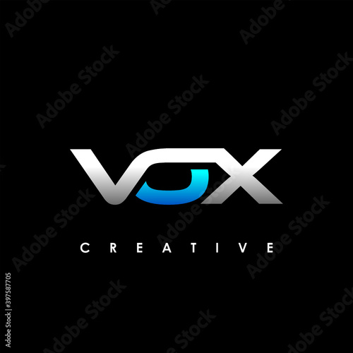 VOX Letter Initial Logo Design Template Vector Illustration 