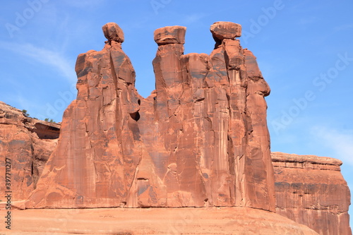 The Three Sisters formation, Arches National Park