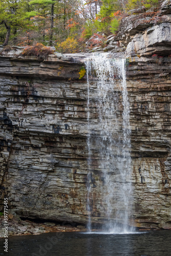 A close-up view of Awosting Falls in Lake Minnewaska State Park near New Paltz New York.
