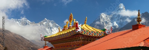 Tengboche monastery Everest Lhotse Ama Dablam Himaqlaya