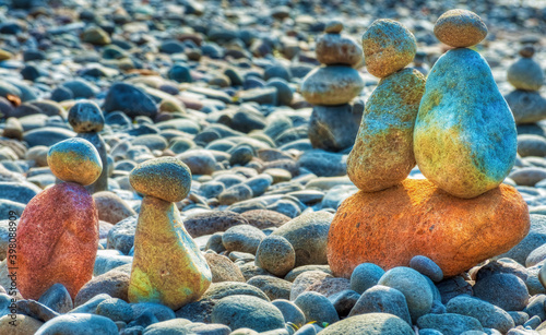 Stacked Rocks At Oxbow Park