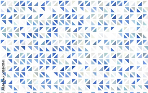 Light BLUE vector seamless background with triangles. Abstract gradient illustration with triangles. Trendy design for wallpaper, fabric makers.