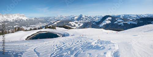 beautiful ski resort called Skiwelt Ellmau, Wilder Kaiser mountain, austrian wintersport area