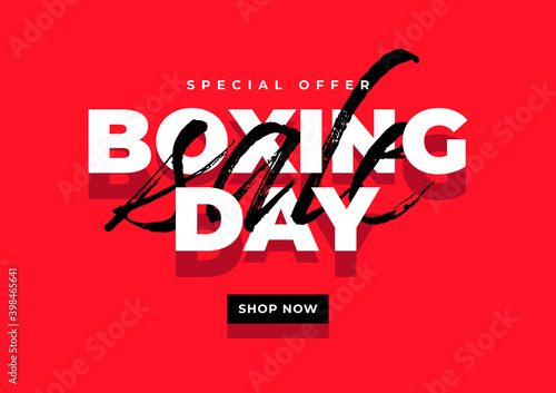 Boxing day sale banner template.