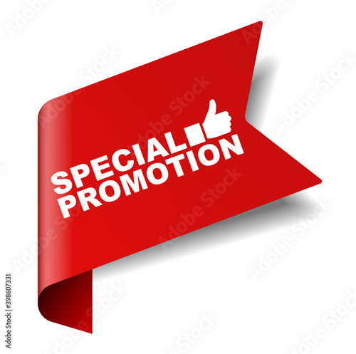 red vector illustration banner special promotion