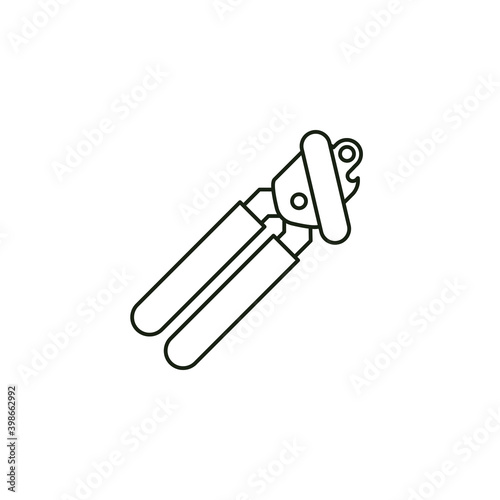 Can opener vector line icon