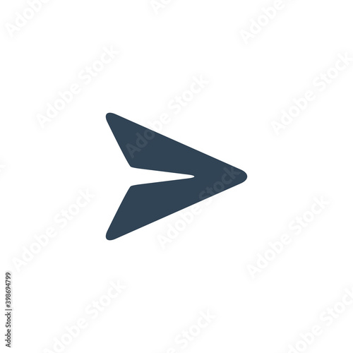 Send message icon. Paper plane symbol. Vector illustration isolated.