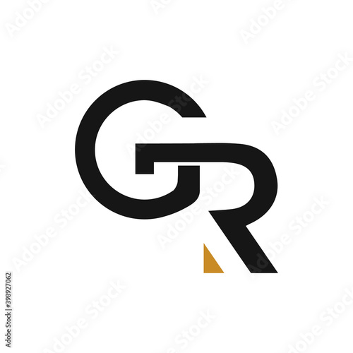 initial gr letter logo vector template design. linked letter rg logo design template.