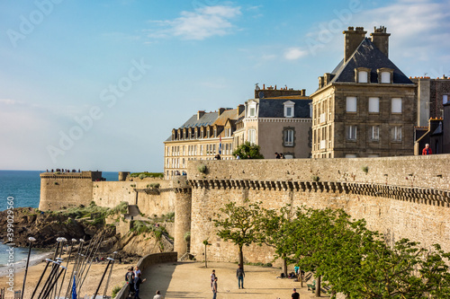 Cityscape of Saint-Malo. Saint-Malo is a walled port city in Brittany in northwestern France on English Channel.