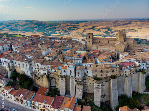 aerial view of Acerenza, basilicata apulia region, south italy