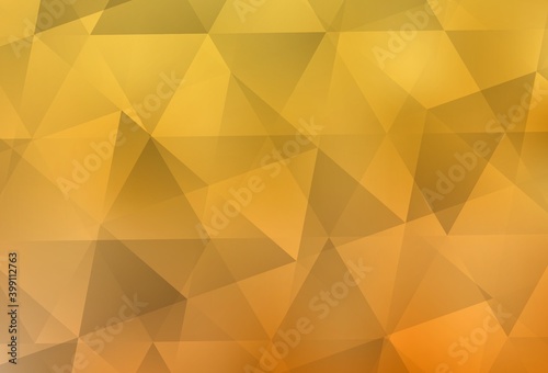 Light Yellow vector abstract polygonal background.
