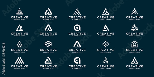 Collection of initial letter A logo design inspiration