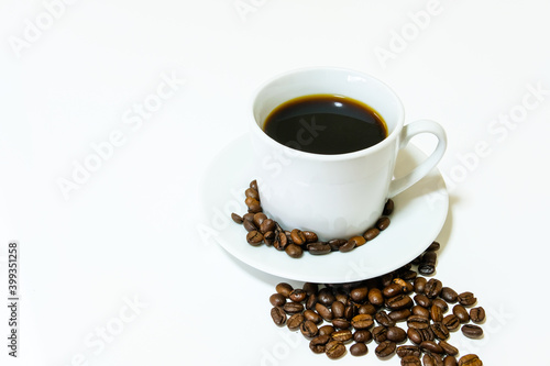 ブラックコーヒーとコーヒー豆