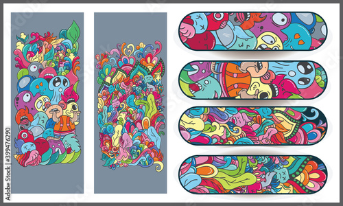 set skateboard designs, vector illustration of beautiful ornament, glowing intended for skateboard images