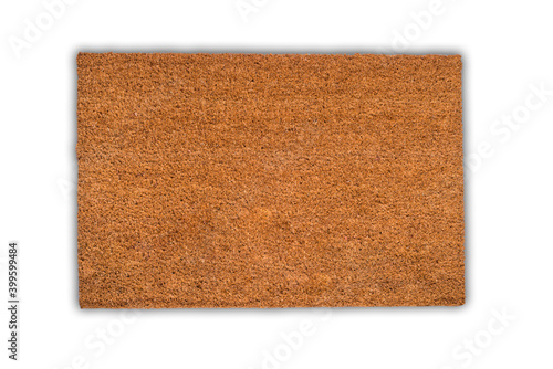 Brown doormat carpet, textured, isolated