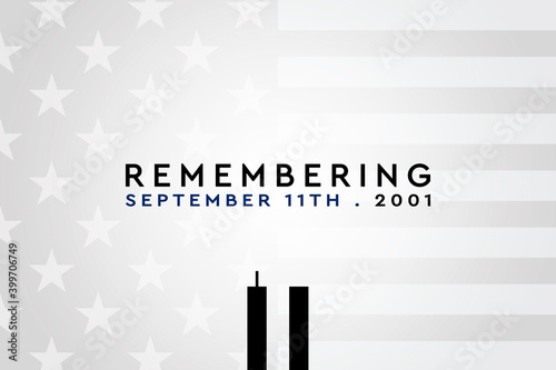 Illustration of the Twin towers representing the day of the attacks on september 2001