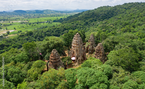 The wat Banan Temple ruins south of the city Battambang in Cambodia