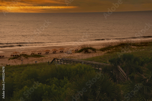 Sunset on Amelia Island beach