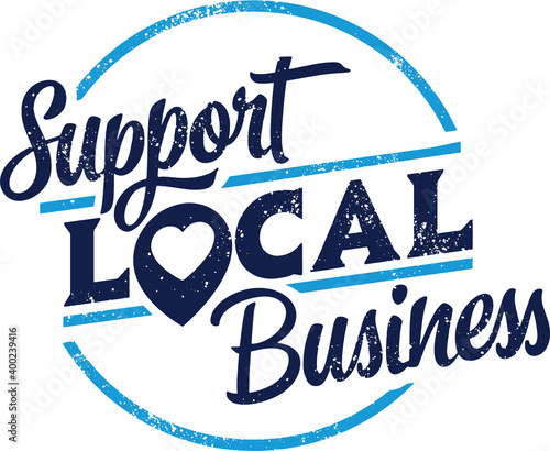 Support Local Businesses Vintage Stamp