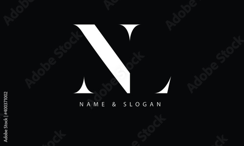 NL, LN, N, L abstract letters logo monogram