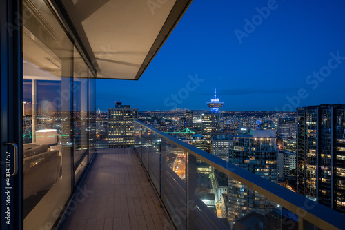 Vancouver City view from a Penthouse 