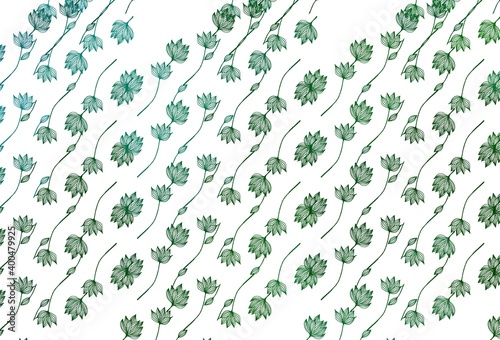 Light Blue, Green vector doodle pattern.