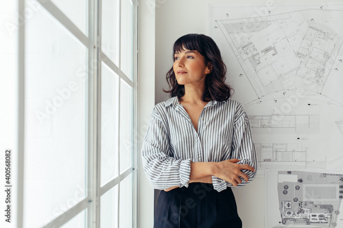 Portrait of woman entrepreneur at office