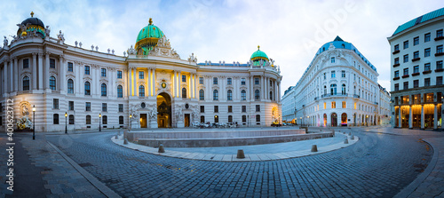 Michaelerplatz and Michaelertor landmark in Vienna, Austria