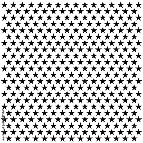 Star seamless pattern on white background. Vector illustration. EPS10