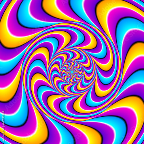 Colorful spin illusion.