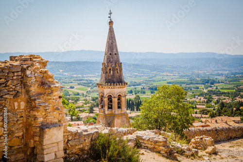 Scenic view of the ancient village of Saint-Saturnin-les-Apt, Provence, France