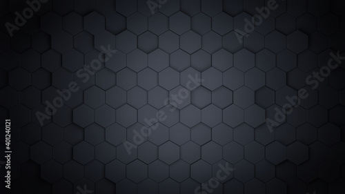 Abstract hexagonal background. 3d rendering