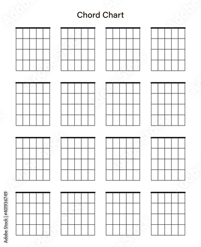 Set of chord chart. Chord diagram. Vector illustration. Tab empty. Tabulation.